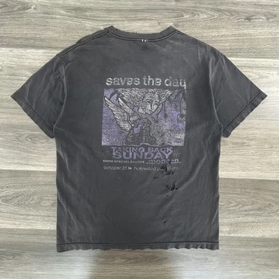 Vintage Saves The Day Shirt Adult Large Taking Back Sunday Moneen Distressed Emo - Image 1 of 4