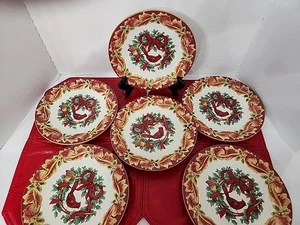 Juego de 6 platos de ensalada de Navidad de 8,5" certificados International Pamela Gladding - Imagen 1 de 7