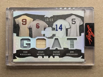 Leaf Spectacular Juego 2025 Usado GOAT Williams, Musial, Banks, DiMaggio - #13/15 Foto 1 de 4