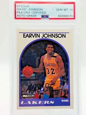 Aros #270 Magic Johnson 1989-90 autógrafo firmado a mano en etiqueta - PSA Foto 1 de 4