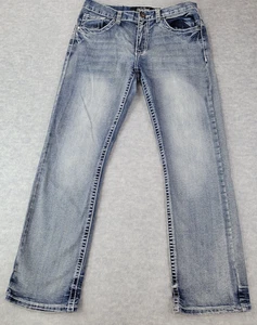 True Luck Jeans Blau Denim Dicke Nähte Stretch Herren 30x32 - Bild 1 von 16