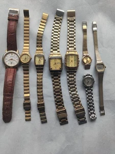 Lote de 20 Relojes Cuarzo Casio Digital Citizen Timex Seiko Para Piezas/Reparación - Imagen 1 de 24