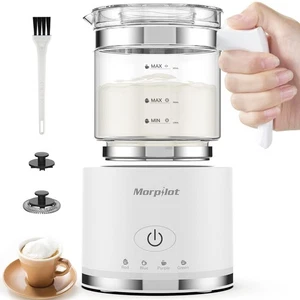 Milk Frother Morpilot Montalatte Elettrico in Vetro 4 in 1 Funzione Spegnimento - Foto 1 di 7