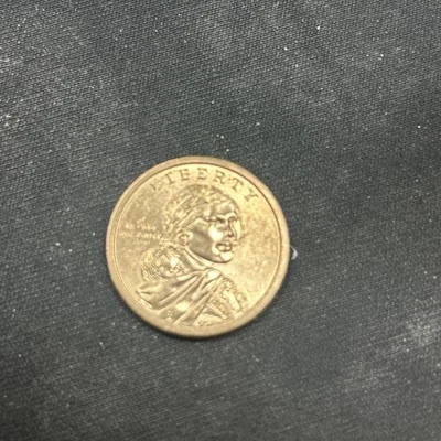 Moneda de dólar de oro Sacagawea sin fecha ni marca de ceca rara 2009-D Foto 1 de 2