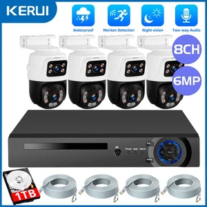 Système de caméra de sécurité PoE 8CH NVR 6MP surveillance CCTV à domicile extérieur avec disque dur 1 To - Photo 1/13