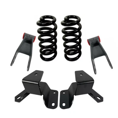 Lowering Coil Springs Shackles Hangers Drop 3"F 4"R Kit For 80-96 Ford F150 F100 — 第 1/4 张图片