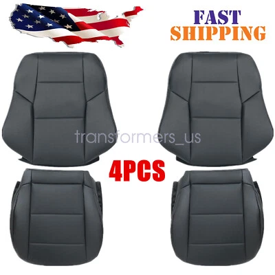 For 2005-2007 Mercedes Benz C230 Driver & Passenger Bottom &Top Seat Cover Black - Image 1 of 4