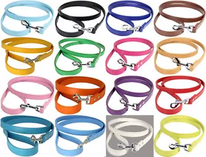 More details for vibrant leather dog lead for puppy, dog lead for small, medium &amp; large pet leash