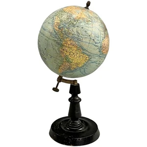 Small Table Top Terrestrial Globe by Girard et Barrère, Paris circa 1924-35 - Picture 1 of 11