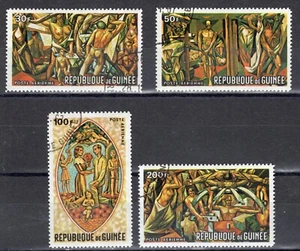 RÉPUBLIQUE DE GUINÉE 1967 CORREO AÉREO Y&T 74/77* PINTURAS MURALES ONU NEW YORK - Imagen 1 de 1