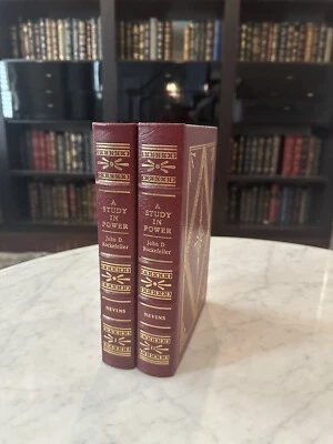 EASTON PRESS A Study in Power: John D. Rockefeller 2 Vols. (I & II) ALLAN NEVINS - Image 1 of 4