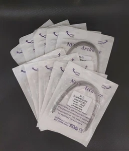 20 paquetes de cables de arco NITI súper elásticos para ortodoncia dental arcos rectangulares ovoides - Imagen 1 de 10