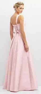 Vestido Alfred Sung Ballet Rosa Bustier Atado Espalda Sin Mangas Talla 0 $269 D852 Foto 1 de 2