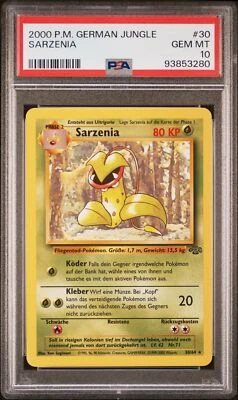 PSA 10 GEM MINT Sarzenia German Jungle 30/64 Pokemon Card - Image 1 of 2
