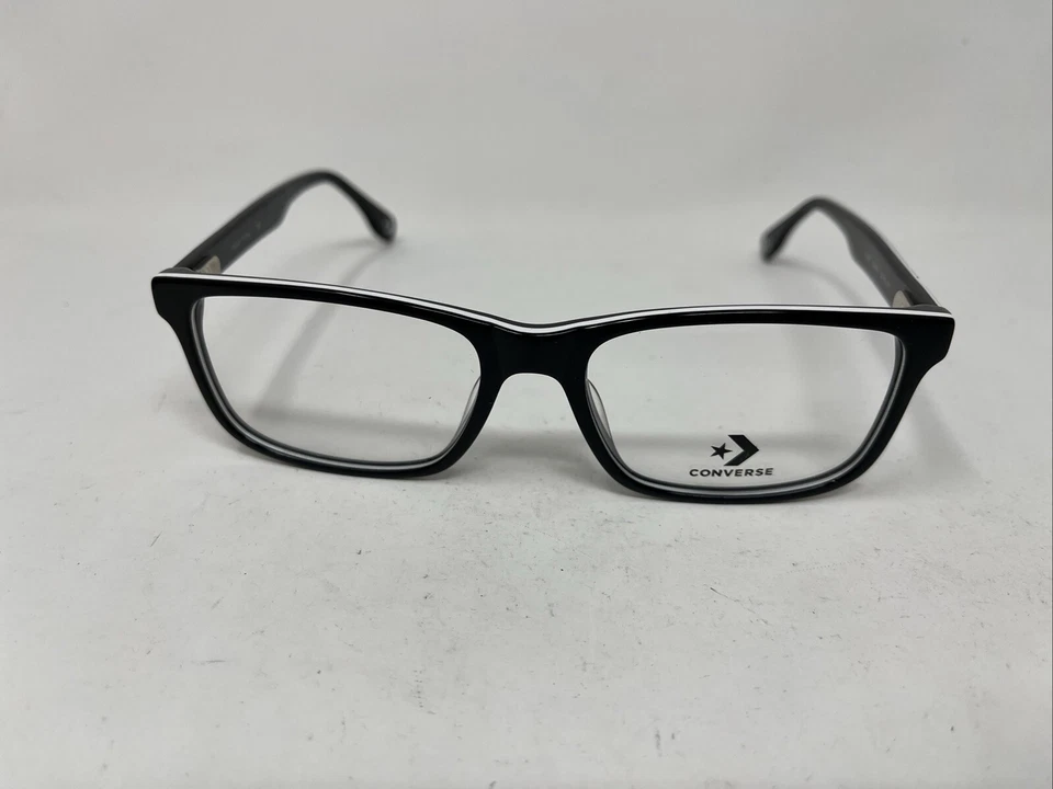 CONVERSE EYEWEAR Q320 BLACK WHITE 55-17-145 FLEX HINGE EYEGLASSES DP34 - Image 1 of 4