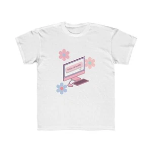 Kids Motivational Regular Fit Tee, Floral Graphic Design, Delete All Doubts - Picture 1 of 9