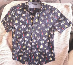 Camisa manga corta tabla de surf azul marino edición limitada M&S Marks Spencer talla M - Imagen 1 de 8