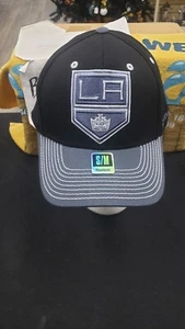 NWT LA LOS ANGELES KINGS STRUCTURED LOGO FLEX FITTED CAP HAT REEBOK S-M L-XL - Picture 1 of 5