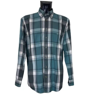 CAMISA CAMEL ACTIVE GINGHHAM TONOS VERDES ALGODÓN ABOTONADA TALLA: GRANDE - Imagen 1 de 6