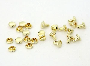 6mm Diameter Brass Plated Compression Rivets Package of 12 - Picture 1 of 1