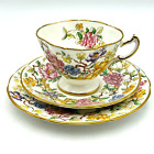 4399 Hammersley Bone China Vintage Trio Tea Cup Saucer Desert Plate Floral