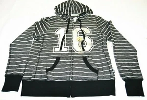 Self Esteem Damen Langarm Hoodie Jacke Full Zip gestreift grau Gr. XL Neu ohne Etikett - Bild 1 von 4