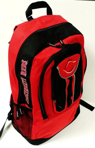 Cincinnati Reds Backpack Colossus Style Red and Black School Book Bag Cover
