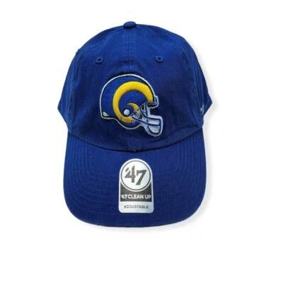 '47 Los Angeles Rams Clean Up Helmet Throwback Royal Adjustable Strap Hat Cap - Image 1 of 4