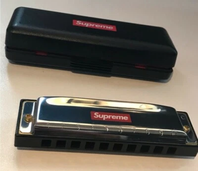 SS12 Supreme Hohner Argento Armonica Piccolo Box Logo Strumento Musicale Vintage - Immagine 1 di 4