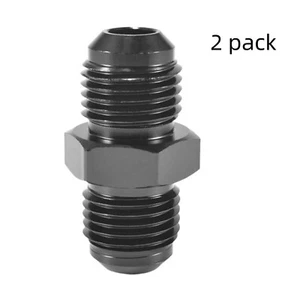 10AN to 10AN Male Flare Coupler Union Straight Fuel Hose Adapter Fitting 2 Pack - Picture 1 of 5