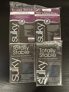 NEW LOT OF 4 - Cut Away Tender Touch Iron-On Backing White, 20" by 36" x 4 - Picture 1 of 8