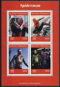 Francobolli Marvel Supereroi Madagascar 2019 MNH Spiderman Spider-Man 4v M/S - Foto 1 di 1