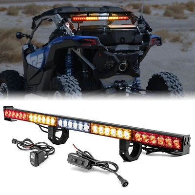 30" Rear LED Chase Light Bar Brackets Wire Kit For 2017-2025 Can am Maverick X3 - Image 1 of 4