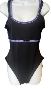 Karla Colletto Ines Underwire V-Neck one Piece swimsuit in Black Size 12 - Picture 1 of 6