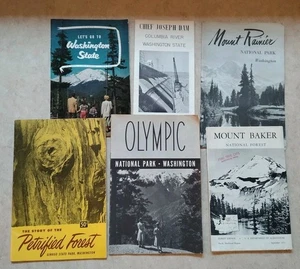 Lot of 6 Vintage Washington State Parks & Destination Brochures 1940-1956  - Picture 1 of 13