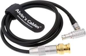 Alvin's Cables BNC to 5Pin Right Angle Timecode Cable for ARRI Mini Sound ZAXCOM - Picture 1 of 8