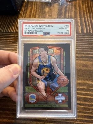 2013-2014 Panini Innovation Stained Glass Klay Thompson PSA 10 Warriors - Image 1 of 4