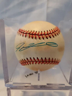 Ivan Rodriguez Signed Rawlings American League Baseball JSA with Case - Image 1 of 4