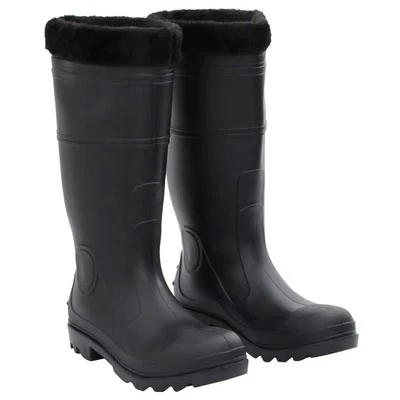 Gummistiefel Regenstiefel Anglerstiefel Arbeitsstiefel Schwarz PVC vidaXL - Bild 1 von 4