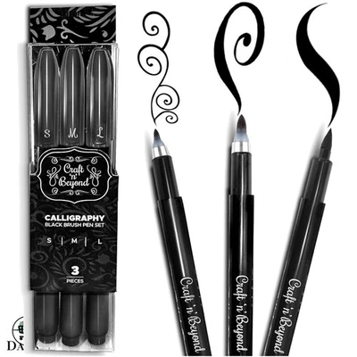 Bolígrafos de pincel de caligrafía artística: a base de agua, secado rápido, sin sangrado Foto 1 de 4