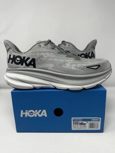 SZ 11 D HOKA Men’s Clifton 9 Athletic Shoes HARBOR MIST/BLACK 1127895-HMBC NEW - Picture 1 of 5
