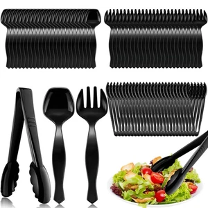 72 Pcs Plastic Serving Utensils Set 9'' Large Disposable Serving Spoons Forks... - Picture 1 of 5