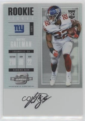 2017 Panini Contenders Optic Ticket RPS Wayne Gallman #116 Rookie Auto RC - Image 1 of 2
