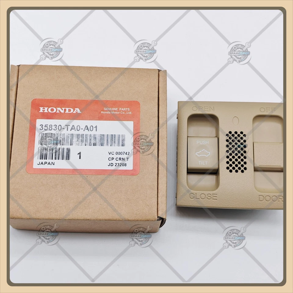 Sunroof Map Light Switch Assembly Gray for Honda Accord Civic CR-V Acura TSX NEW - Image 1 of 4