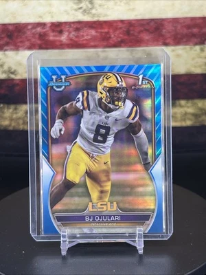 2022 Bowman University Chrome - BJ Ojulari #58 Blue Refractor /199 (RC) - Image 1 of 2