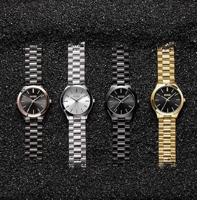 BUREI Hombre Relojes Moda Negocios Analógicos Acero Inoxidable Cuarzo Impermeable, Hombre Foto 1 de 2