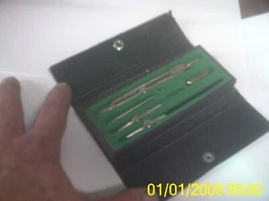 SELTENES LOT VINTAGE ZEICHENSET WERKZEUGE SPITZEN WEST GERMANY KOFFER 30er JAHRE - Bild 1 von 4