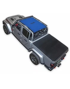 SpiderWebShade Bikini Top Mesh Blue Jeep Gladiator JT Softtop Soft - Picture 1 of 2