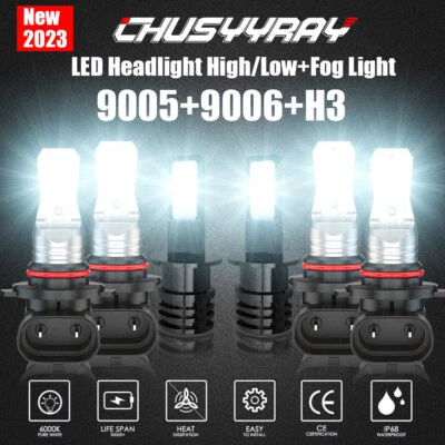 Para For Toyota Corolla 2001 2002 2003 2004 Faro delantero LED +luces antiniebla - Image 1 of 4