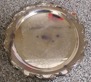 Vtg Webster Wilcox International Oneida Silverplate Round Serving Tray 14" - Picture 1 of 2